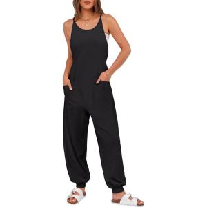 imageANRABESS Womens Casual Jumpsuits Summer Sleeveless Stretchy Romper Harem Pants Loose Jumpers Overalls Trendy Outfits