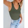 imageANRABESS Tank Tops for Women V Neck Ribbed Knit Slim Fitted Sleeveless Basic Tee Tanks Casual Summer Clothes 2026Army Green