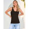 imageANRABESS Tank Tops for Women V Neck Ribbed Knit Slim Fitted Sleeveless Basic Tee Tanks Casual Summer Clothes 2026Brown