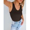 imageANRABESS Tank Tops for Women V Neck Ribbed Knit Slim Fitted Sleeveless Basic Tee Tanks Casual Summer Clothes 2026Brown