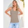 imageANRABESS Tank Tops for Women V Neck Ribbed Knit Slim Fitted Sleeveless Basic Tee Tanks Casual Summer Clothes 2026Light Khaki