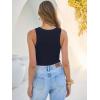 imageANRABESS Tank Tops for Women V Neck Ribbed Knit Slim Fitted Sleeveless Basic Tee Tanks Casual Summer Clothes 2026Navy Blue
