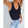 imageANRABESS Tank Tops for Women V Neck Ribbed Knit Slim Fitted Sleeveless Basic Tee Tanks Casual Summer Clothes 2026Navy Blue