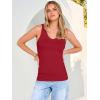 imageANRABESS Tank Tops for Women V Neck Ribbed Knit Slim Fitted Sleeveless Basic Tee Tanks Casual Summer Clothes 2026Red