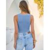 imageANRABESS Tank Tops for Women V Neck Ribbed Knit Slim Fitted Sleeveless Basic Tee Tanks Casual Summer Clothes 2026Sky Blue