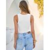 imageANRABESS Tank Tops for Women V Neck Ribbed Knit Slim Fitted Sleeveless Basic Tee Tanks Casual Summer Clothes 2026White