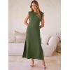 imageANRABESS Women Summer Casual Sleeveless Maxi Dress 2026 Crewneck Loose Split WrinkleFree Beach Travel Vacation Long SundressArmy Green