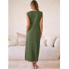 imageANRABESS Women Summer Casual Sleeveless Maxi Dress 2026 Crewneck Loose Split WrinkleFree Beach Travel Vacation Long SundressArmy Green