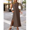 imageANRABESS Women Summer Casual Sleeveless Maxi Dress 2026 Crewneck Loose Split WrinkleFree Beach Travel Vacation Long SundressBrown