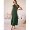 imageANRABESS Women Summer Casual Sleeveless Maxi Dress 2026 Crewneck Loose Split WrinkleFree Beach Travel Vacation Long SundressDeep Green
