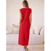 imageANRABESS Women Summer Casual Sleeveless Maxi Dress 2026 Crewneck Loose Split WrinkleFree Beach Travel Vacation Long SundressRed