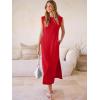 imageANRABESS Women Summer Casual Sleeveless Maxi Dress 2026 Crewneck Loose Split WrinkleFree Beach Travel Vacation Long SundressRed