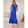 imageANRABESS Women Summer Casual Sleeveless Maxi Dress 2026 Crewneck Loose Split WrinkleFree Beach Travel Vacation Long SundressRoyal Blue