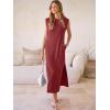 imageANRABESS Women Summer Casual Sleeveless Maxi Dress 2026 Crewneck Loose Split WrinkleFree Beach Travel Vacation Long SundressWine Red