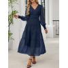 imageANRABESS Womens Floral Long Sleeve Maxi Dress V Neck Chiffon Flowy Boho ALine 2025 Fall Wedding Guest Party Wrap DressesNavy Blue