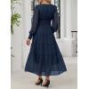 imageANRABESS Womens Floral Long Sleeve Maxi Dress V Neck Chiffon Flowy Boho ALine 2025 Fall Wedding Guest Party Wrap DressesNavy Blue