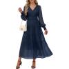 imageANRABESS Womens Floral Long Sleeve Maxi Dress V Neck Chiffon Flowy Boho ALine 2025 Fall Wedding Guest Party Wrap DressesNavy Blue