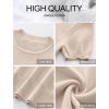 imageANRABESS Womens Short Sleeve Sweaters Wool Blend Crew Neck Sweater Shirts Business Casual Work Tops 2025 Summer OutfitsParchment Beige
