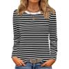 imageANRABESS Long Sleeve Shirts for Women Crewneck Basic Tee Striped Tops 2025 Fall Casual Loose Fit T Shirts Fashion OutfitsBlack Stripe