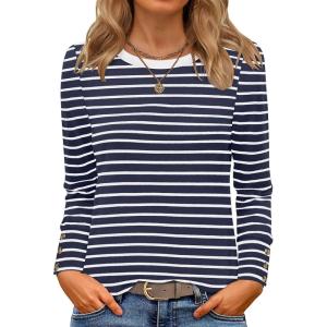 imageANRABESS Long Sleeve Shirts for Women Crewneck Basic Tee Striped Tops 2025 Fall Casual Loose Fit T Shirts Fashion OutfitsBlue White Stripe