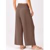 imageANRABESS Womens Pants Wide Leg High Waisted Palazzo Pants Summer Flowy Beach Lounge Casual Trousers with PocketsCoffee Brown