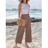 imageANRABESS Womens Pants Wide Leg High Waisted Palazzo Pants Summer Flowy Beach Lounge Casual Trousers with PocketsCoffee Brown