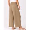 imageANRABESS Womens Pants Wide Leg High Waisted Palazzo Pants Summer Flowy Beach Lounge Casual Trousers with PocketsLight Brown Khaki