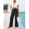 imageANRABESS Womens Wide Leg Palazzo Pants High Waisted Split Hem Lounge Casual Trousers Drawstring Flowy Pant for Beach VacationBlack