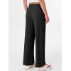 imageANRABESS Womens Wide Leg Palazzo Pants High Waisted Split Hem Lounge Casual Trousers Drawstring Flowy Pant for Beach VacationBlack