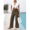 imageANRABESS Womens Wide Leg Palazzo Pants High Waisted Split Hem Lounge Casual Trousers Drawstring Flowy Pant for Beach VacationBrown