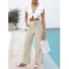 imageANRABESS Womens Wide Leg Palazzo Pants High Waisted Split Hem Lounge Casual Trousers Drawstring Flowy Pant for Beach VacationLight Yellow