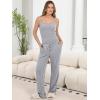 imageANRABESS Women 3 Piece Lounge Pajama Sets Knit Crop Cardigan Cami Top Wide Leg Pants 2025 Fall Outfits Comfy Matching ClothesGrey