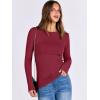imageANRABESS Women Long Sleeve Shirts Rib Knit Slim Fit Tops Basic Tee 2025 Fall Outfits Casual TShirt Underscrubs Layer ClothesWine Red