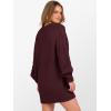 imageANRABESS Womens Long Sleeve V Neck Oversized Cable Knit Mini Sweater Dresses 2025 Winter Fall Trendy Pullover Tunic OutfitsWine Red