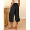 imageANRABESS Women Wide Leg Palazzo Capri Pants High Waisted Smocked Lounge Trousers 2026 Summer Loose Flowy Casual Beach OutfitsBlack