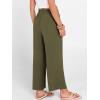 imageANRABESS Women Wide Leg Palazzo Pants Summer High Waisted Casual Loose Lounge Flowy Cropped Capri Beach Trousers Work OutfitsArmy Green