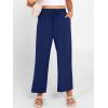 imageANRABESS Women Wide Leg Palazzo Pants Summer High Waisted Casual Loose Lounge Flowy Cropped Capri Beach Trousers Work OutfitsNavy Blue