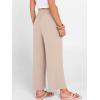 imageANRABESS Women Wide Leg Palazzo Pants Summer High Waisted Casual Loose Lounge Flowy Cropped Capri Beach Trousers Work OutfitsParchment