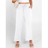 imageANRABESS Women Wide Leg Palazzo Pants Summer High Waisted Casual Loose Lounge Flowy Cropped Capri Beach Trousers Work OutfitsWhite