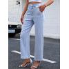 imageANRABESS Womens Jeans High Waist Straight Leg Stretchy Ankle Length Denim Pants with PocketsLight Gray Blue