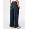 imageANRABESS Womens Wide Leg Palazzo Pants High Waisted Split Hem Lounge Casual Trousers Drawstring Pant for Beach VacationNavy Blue