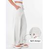 imageANRABESS Womens Wide Leg Palazzo Pants High Waisted Split Hem Lounge Casual Trousers Drawstring Pant for Beach VacationWhite