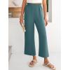 imageANRABESS Womens Wide Leg Palazzo Pants Summer Beach High Waisted Cropped Flowy Pants 2026 Work Casual Trousers with PocketsLake