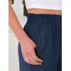 imageANRABESS Womens Wide Leg Palazzo Pants Summer Beach High Waisted Cropped Flowy Pants 2026 Work Casual Trousers with PocketsNavy Blue