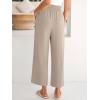 imageANRABESS Womens Wide Leg Palazzo Pants Summer Beach High Waisted Cropped Flowy Pants 2026 Work Casual Trousers with PocketsParchment