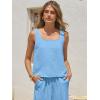imageANRABESS 2 Piece Sets for Women Outfits Lounge Matching Casual Travel Wide Leg Pants Crop Top Summer Vacation Beach ClothesSky Blue