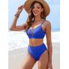 imageANRABESS Bikini Sets for Women Summer High Waisted 2 Piece Bathing Suit Ribbed UWire Cutout Swimsuit Beach Vacation 2026Royal Blue