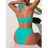 imageANRABESS Womens Bikini Sets Two Piece Swimsuits High Waisted Halter Twist Front Bathing Suit 2026 Summer Beach SwimwearAqua