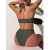imageANRABESS Womens Bikini Sets Two Piece Swimsuits High Waisted Halter Twist Front Bathing Suit 2026 Summer Beach SwimwearArmy Green