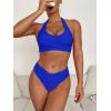 imageANRABESS Womens Bikini Sets Two Piece Swimsuits High Waisted Halter Twist Front Bathing Suit 2026 Summer Beach SwimwearRoyal Blue
